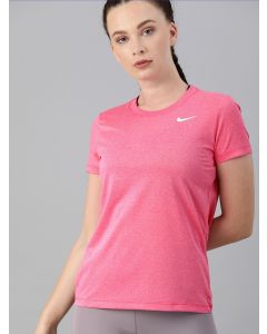 Nike Pink Solid Regular Top