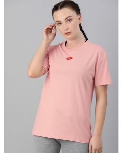 Nike Pink Solid Regular Solid Top